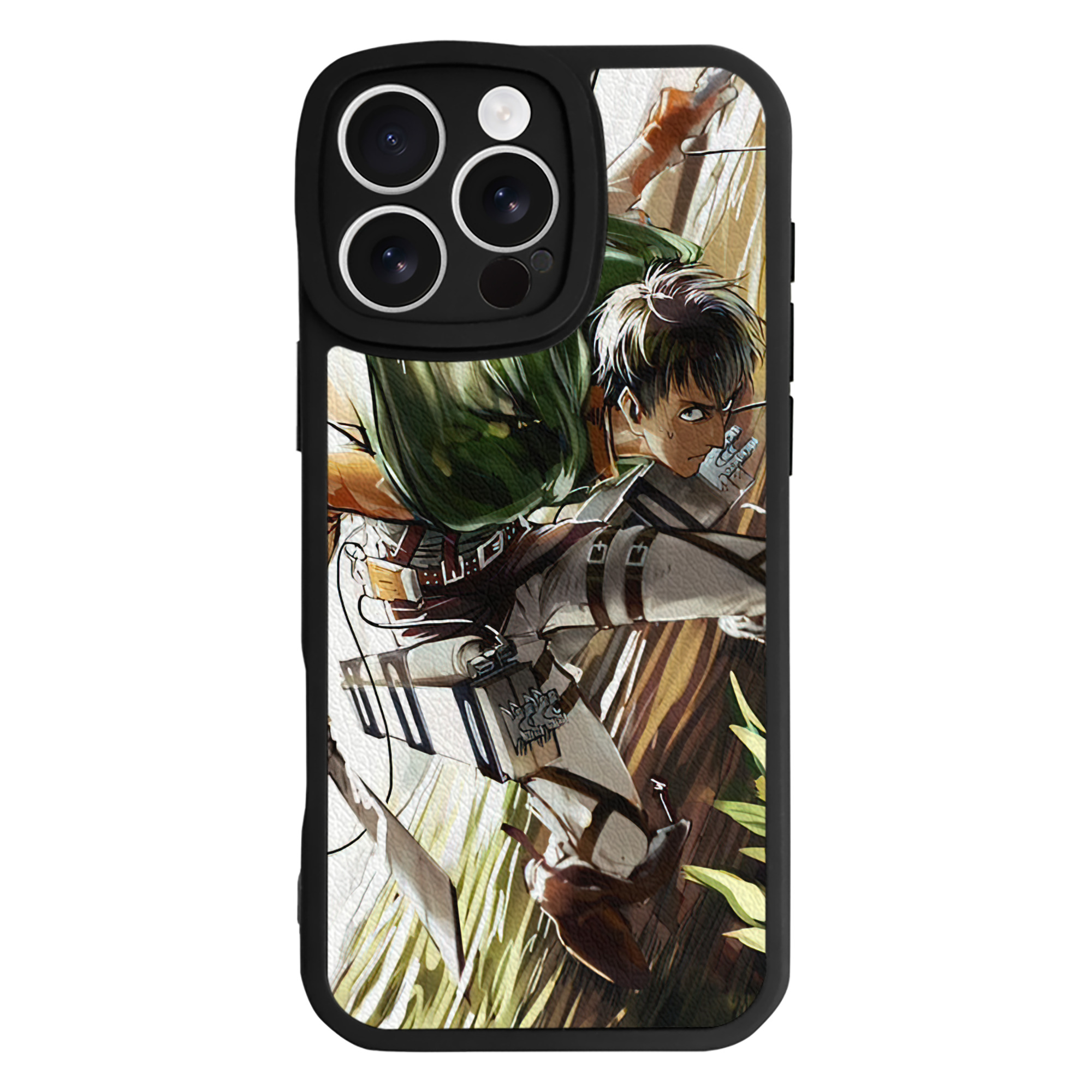 （画像用） 進撃の巨人 Attack on Titan 【iPhone 16シリーズ対応】シリコンスマホケース（レザー調） 材質：シリコン